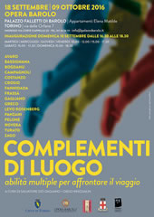 2016 Settembre Ottobre Complementi Di Luogo Palazzo Barolo Torino Mostra Levo Rosenberg Manifesto