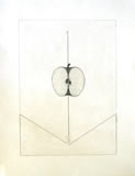 Progetto per mezza mela t.m. su carta cm 59x4, 1996